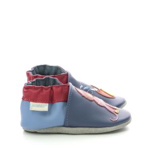Robeez Chaussons cuir Fire Control Bleu/Rouge - Taille 17/18;19/20;21/22;23/24