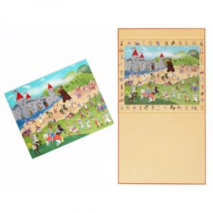 Scratch Puzzle Magnétique: DISCOVERY - CHEVALIERS 80pcs 24,5x30,5cm (plié), 52,3x30,5cm (déplié), 2-en-1: puzzle et jeu de reche - Puzzle - 6181234