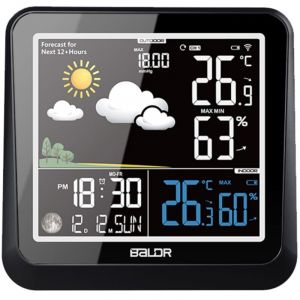 BALDR B0336 Station m&eacute;t&eacute;o sans fil barom&egrave;tre thermom&egrave;tre phases de lune