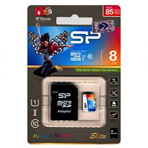 Silicon Power SP008GBSTHBU1V20SP - Carte mémoire microSDHC 8 Go
