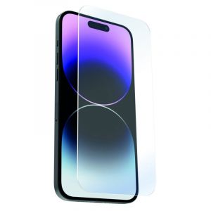 Muvit Protecteur d'&eacute;cran plat en verre tremp&eacute; Recycletek pour iPhone 15 Pro