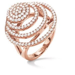 Folli Follie Bague En Acier Inoxydable - 3r17s034rc - Rose - Taille 52 - Femme
