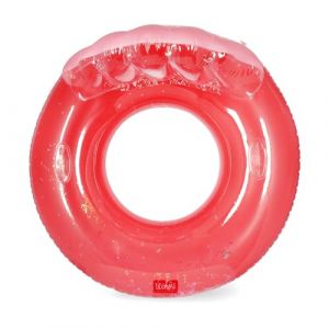 Legami Donut Gonflable pour Piscine, Maxi Donut Gonflable pour Enfants et Adultes, Plage Gonflable, supporte jusqu'à 80 Kg, en Forme de Sauveur, Diamètre 102 cm, Seashell