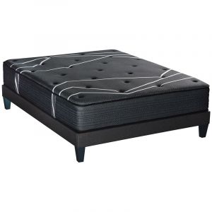 Image de Rendez Vous Déco OLYMPE - Ensemble matelas Poros avec sommier en bois - 140x190 cm 140 x 190 cm Noir