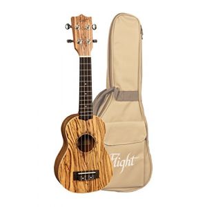 Image de Flight DUS322 ukulele soprano Zebrawood (+ housse)