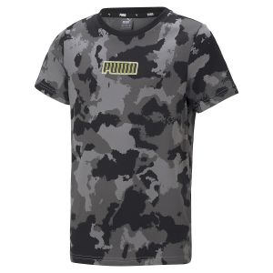Puma T-shirt manches courtes Alpha 8-16 ans Noir/Imprimé - Taille 10 ans;12 ans;14 ans;16 ans;8 ans