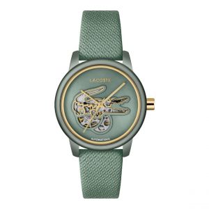 Lacoste Montre Femme .12.12 Automatique - 2001465 Bracelet Cuir Vert