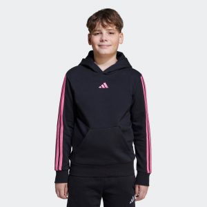 Adidas Sweatshirt enfant demi zip, noir et rose