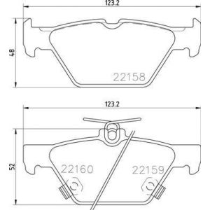 Brembo Jeu de 4 plaquettes de frein P 78 026