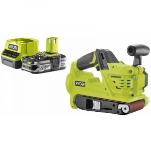 Ryobi Pack Ponceuse à bande 75 mm 18V OnePlus R18BS-0 - 1 Batterie 2.5Ah - 1 Chargeur rapide RC18120-125