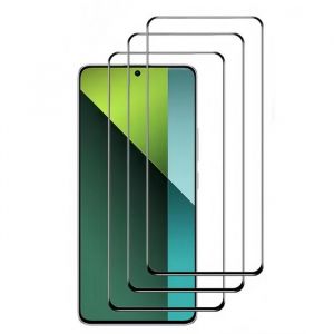 HQSELECTION Lot de 3 Verres Tremp&eacute;s INTEGRAL Pour XIAOMI REDMI NOTE 13 PRO 4G/5G .Film de Protection d'&eacute;cran Couverture Compl&egrave;te Noir - Anti Rayures - Ultra R&eacute;sistant Duret&eacute; 9H