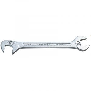 Gedore Cl&eacute; plate double, petit mod&egrave;le, Cote s/plats : 7 mm, Long. 91 mm -