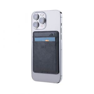 Xoopar Porte-cartes aimant&eacute; NFC In&eacute; Mini Wallet Cuir recycl&eacute; Noir