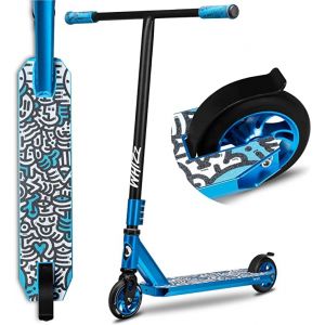 Image de LIONELO Trottinette WHIZZ, roulements à Billes ABEC-9, Plateau en Aluminium, système de Compression HIC, Roues de 110 mm, Guidon Large en T, Frein Flex Fender MN Steel - Design Unique (Bleu)