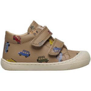Naturino Chaussures Premiers Pas en Cuir avec imprimé Voitures, Beige 20
