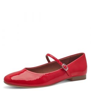 Tamaris Ballerines pour Femme 1-22122-42 - Brevet Rouge - Taille 39 EU, Couleur : Rouge., 39 EU