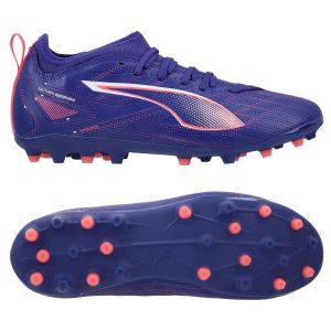 Puma Ultra 5 Match MG Jr Soccer Shoe, Lapis Lazuli White-Sunset Glow, 35 EU