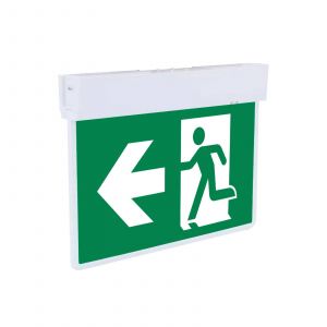 Ledino Luminaire d'évacuation à led Luminaire de sortie de secours Verre blanc l 30 cm