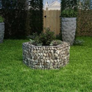 VidaXL Jardinière à gabion hexagonale 100 x 90 x 50 cm
