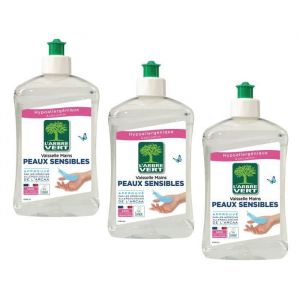 Pür L'Arbre Vert Liquide Vaisselle Peaux Sensible Lot de 3 x 500 ml