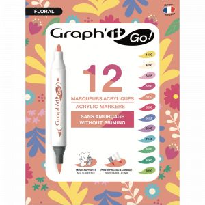 Graph'it GO Set de 12 marqueurs acryliqueFLORAL