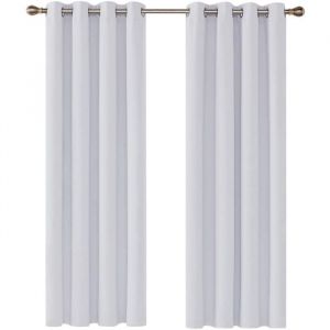 Lot de 2 rideaux occultants thermiques - Blanc - 140 x 260 cm