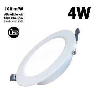 Barcelona led B&middot;LED - Downlight LED circulaire encastrable 4 W - Coupe &Oslash;77 mm - Blanc chaud