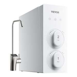 VEVOR Système d'osmose inverse 8 étapes, filtre à eau à osmose inverse sous évier, sans réservoir, 800 GPD, avec robinet d'affichage intelligent, certifié NSF, 2:1 pur à drainer, réduit TDS, odeurs