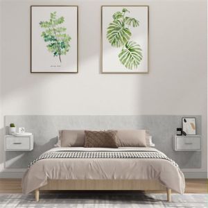 VidaXL Tête de lit avec armoires Gris béton Bois d'ingénierie