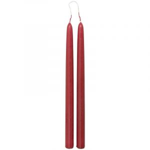 Atmosphera Cr&eacute;ateur d'int&eacute;rieur - Lot de 2 Bougies B&acirc;ton Hugo 30cm Rouge