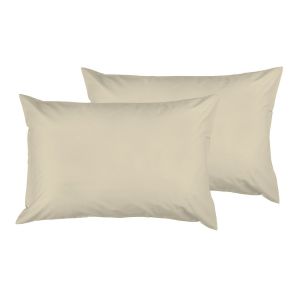 Sensei Lot de 2 taies d'oreiller en flanel Ficelle 50x70 cm