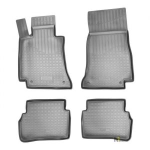 Norm Liners | Tapis De Sol en Caoutchouc TPE Toutes Saisones pour C-Klasse W205 / S205 2015-2021, Bord Haut, Noir, Antidérapant, Toutes Saisons