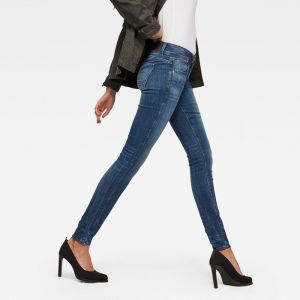 G-Star Raw RAW Lynn Mid Waist Skinny Jean Femme, Bleu