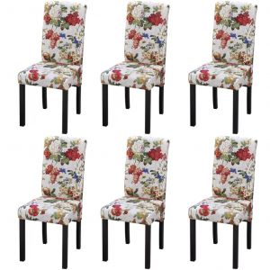 VidaXL Chaises de salle à manger 6 pcs Multicolore Tissu