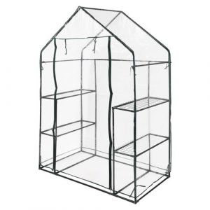 Image de FLO Serre avec 4 &eacute;tag&egrave;res 143x73x195 cm transparent et noir