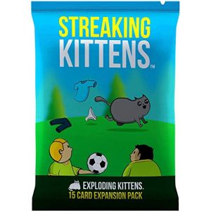 Exploding kittens Streaking Kittens Expansion Set - Ridiculous Russian Roulette Card Game, Easy Family-Friendly Party Games - Card Games for Adults, T