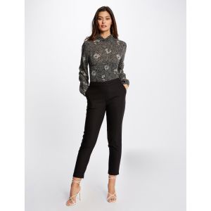 Morgan Pantalon cigarette 7/8&egrave;me noir femme - Couleur NOIR - Taille 44