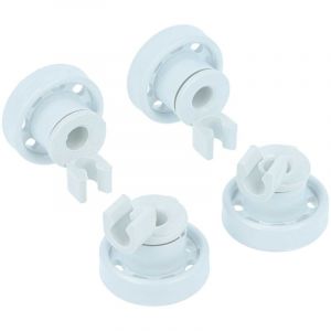 Vhbw 4x Roulette pour panier inf&eacute;rieur compatible avec Siemens lave-vaisselle - Diam&egrave;tre 14 mm