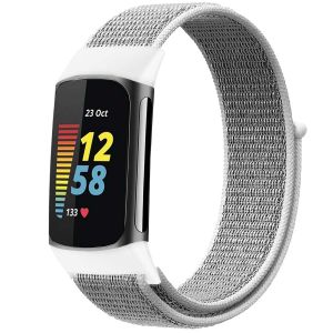 IMoshion Bracelet en nylon Fitbit Charge 5 / Charge 6 - Taille L - Gris clair
