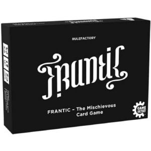 The Game Factory 646226 Frantic-The Mischievous Card Game Jeu de Cartes Noir Blanc