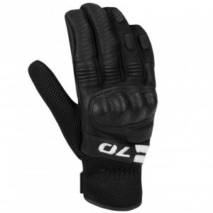 Segura Gants cuir/textile Melbourne noir/blanc - T8