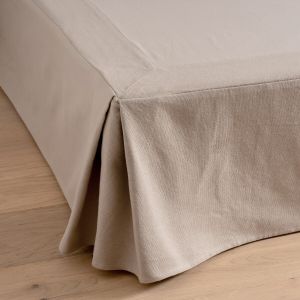 Cac sommier uni pur coton Panama Naturel Taille 140X190 cm;160X200 cm;180x200 cm