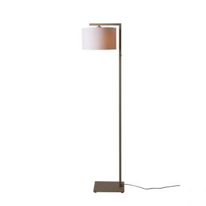 Lampadaire Boston sable abat-jour blanc