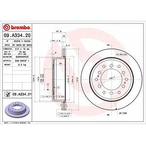 Brembo Jeu de 2 disques de frein (06509.A334.21)