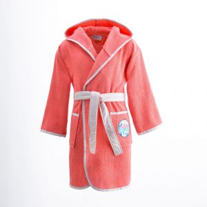 Peignoir enfant rose 8 ans en coton