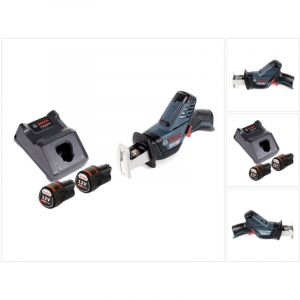 Bosch GSA 12V-14 Scie sabre sans fil 12 V + 2x batterie 2,0 Ah + chargeur