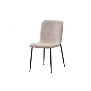 Meublorama - Chaise 'alice' Boucl&eacute; Beige, dimension H81.5 x L42 x P57, id&eacute;al pour votre cuisine ou salle &agrave; manger