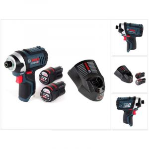 Bosch GDR 12V-105 Professional Visseuse à chocs sans fil + 2x Batteries GBA 12 V 3,0 Ah + Chargeur GAL 1230