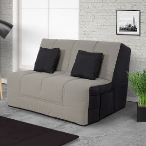 Relaxima Banquette Slyde 160 LOS ANGELES coton gris - matelas Dunlopillo