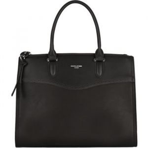 David Jones Grand Sac &agrave; Main Femme - Cabas Fourre-Tout Simili Cuir PU Epaule Bandouli&egrave;re - Plusieurs Poches Mode Ville - Noir